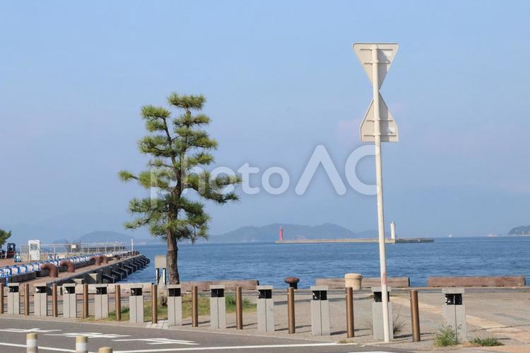 高松港の風景 高松港,海,港の写真素材