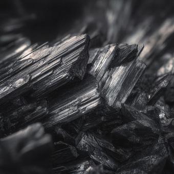 鉱物の細かな結晶構造を捉えたモノクロ画像 鉱物の細かな結晶構造を捉えたモノクロ画像の写真