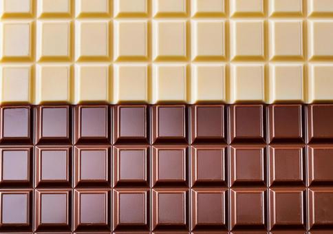 ホワイト×ミルクのチョコブロック背景 ホワイト×ミルクのチョコブロック背景の写真