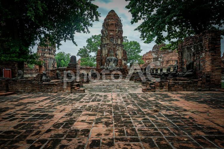 アユタヤの遺跡（タイ王国） タイ,アユタヤ,仏像の写真素材