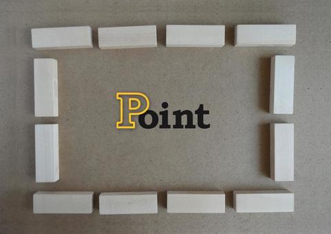 Building block frame and Roman letters of points, point, text, point, JPG