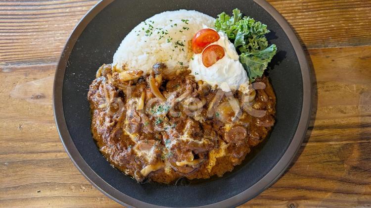 オシャレな和牛と生クリームはやしライス はやしライス,牛肉,和牛の写真素材