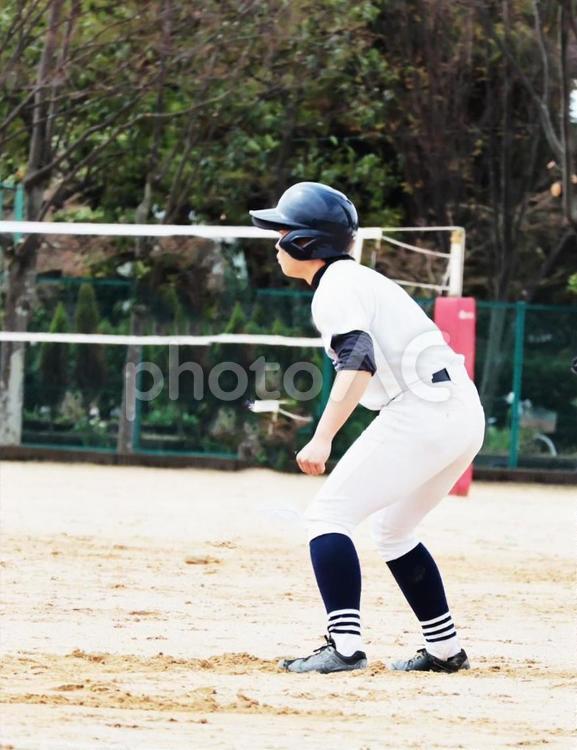 守備をする中学生の野球部 野球,守備,中学生の写真素材