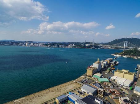 【福岡県】北九州市・門司の街並み レトロ展望台,門司,関門海峡の写真素材