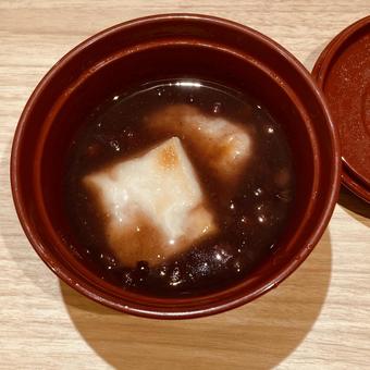 Zenzai with lots of red beans, zenzai, red beans, cake, JPG