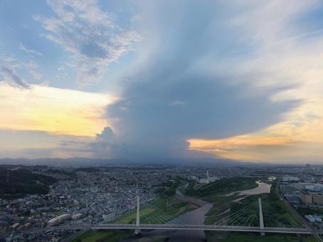 Mysterious clouds after sunset, JPG