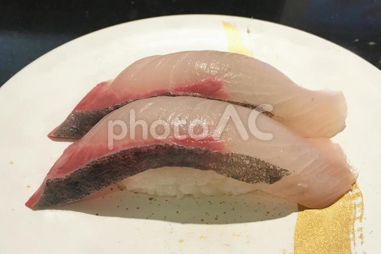ブリの握り寿司 鮨,寿司,お寿司の写真素材