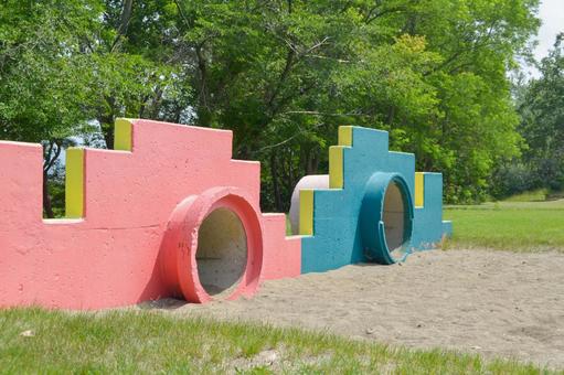 公園の遊具 公園の遊具の写真