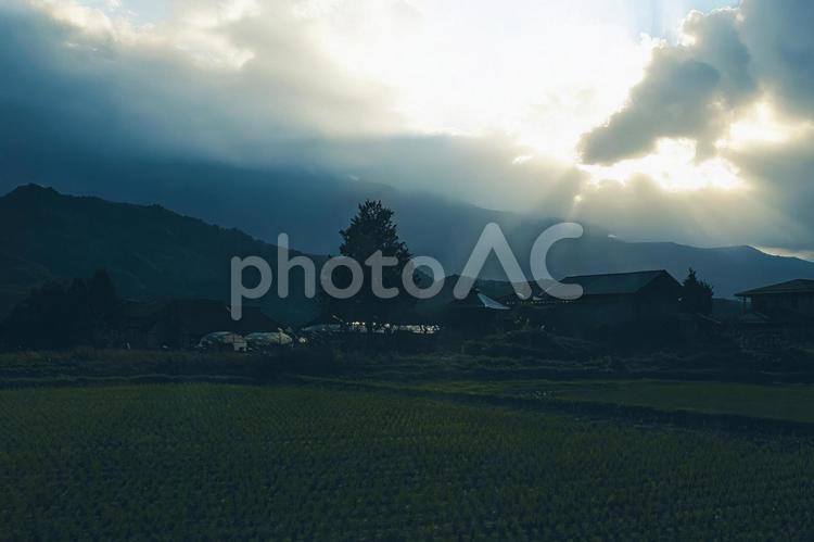 郷愁を誘う日本の山里の風景 日本,田舎,風景の写真素材