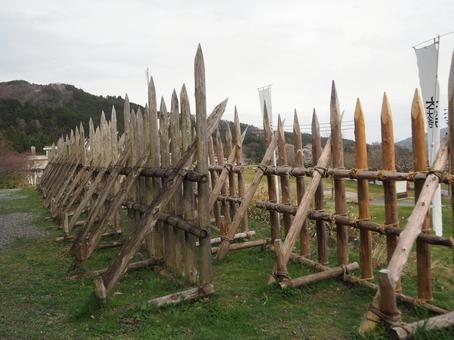 合戦地の馬防柵 馬防柵,陣地,古戦場の写真素材