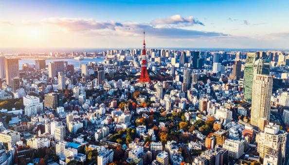 日差しが差す都市風景 日差しが差す都市風景の写真
