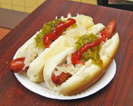 ホットドッグ ホットドッグ ホットドッグ,ソーセージ,ソーセージパンの写真素材