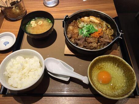 すき焼き定食 すき焼き定食,すき焼き,定食の写真素材