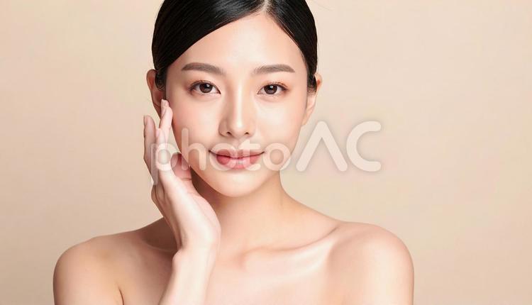 若くて美しい日本人女性のポートレート 女性,日本人,美容の写真素材