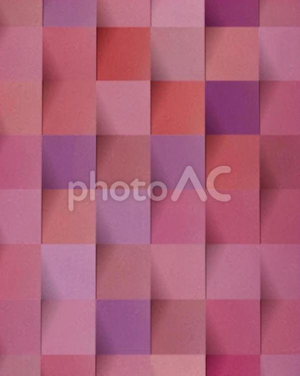 背景素材　立体　ブロック　ピンク（16）　 ブロック,立体,立方体の写真素材
