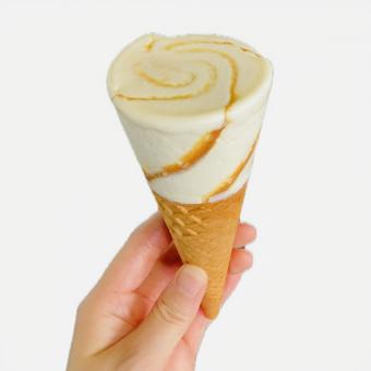 Caramel and vanilla ice cream, JPG