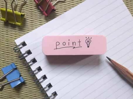 ポイント/コツ/やり方/文字/ノート ポイント,コツ,文字の写真素材