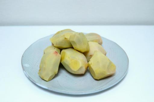 生姜（皮むき） しょうが,新生姜,ジンゲロールの写真素材