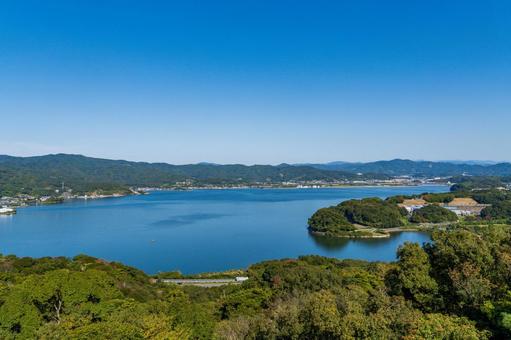 静岡県浜松市大草山展望台より奥浜名湖 日本,静岡県,浜松市の写真素材