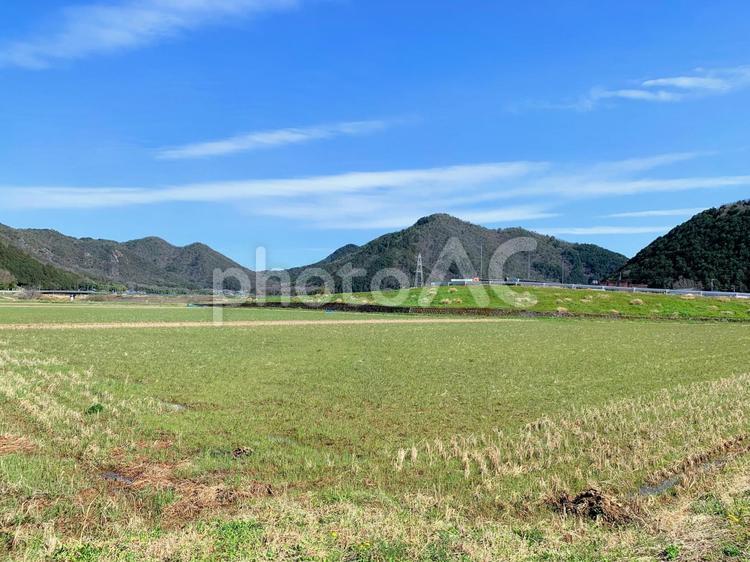 田舎の風景 青い空,青空,田舎の写真素材