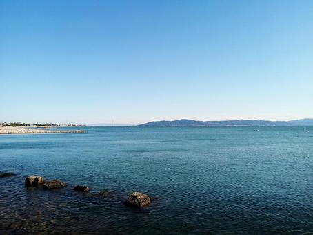 兵庫県明石市江井ヶ島海岸からの景色 兵庫県明石市江井ヶ島海岸からの景色 兵庫県,明石市,江井ヶ島の写真素材