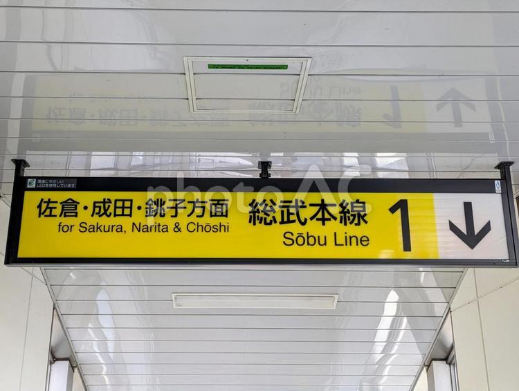 JR総武本線、佐倉・成田・銚子方面 鉄道,交通,電車の写真素材