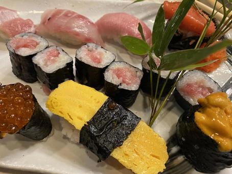 お寿司 お寿司,イクラ,たまごの写真素材