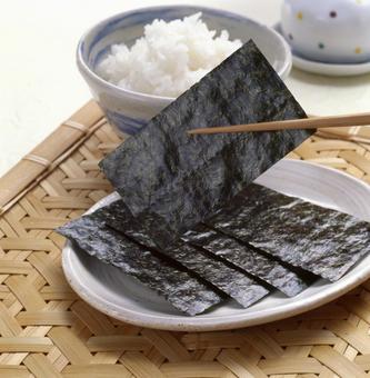 朝ごはん 海苔 朝ごはん 海苔 朝ごはん,海苔,漬物の写真素材