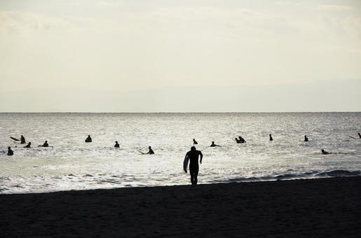 湘南・海辺のシルエット 湘南・海辺のシルエットの写真