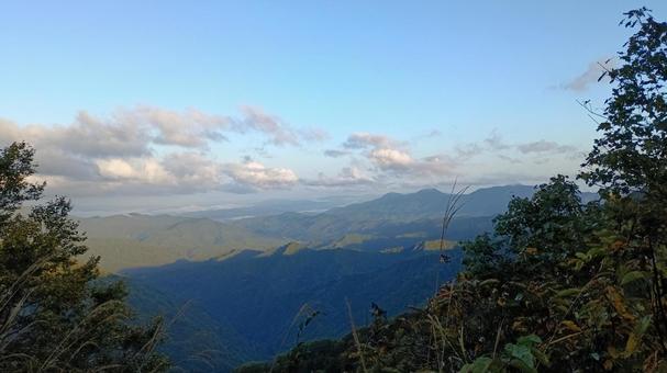 早朝の枝折峠 枝折峠,山,早朝の写真素材