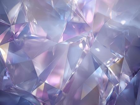 優しい光を放つクリスタル模様の写真