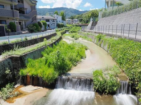 川の景色 川,リバー,激しいの写真素材