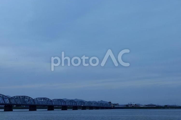 橋 橋,香川,海の写真素材