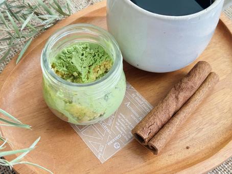 グリーンミニパフェ パフェ,アイス,抹茶の写真素材