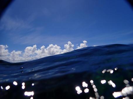 覗き込む海面 覗き込む海面の写真