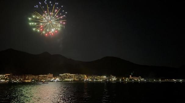 洞爺湖 花火大会 洞爺湖 花火大会 北海道,洞爺湖,花火の写真素材