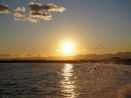 湘南の夕日 湘南の夕日の写真