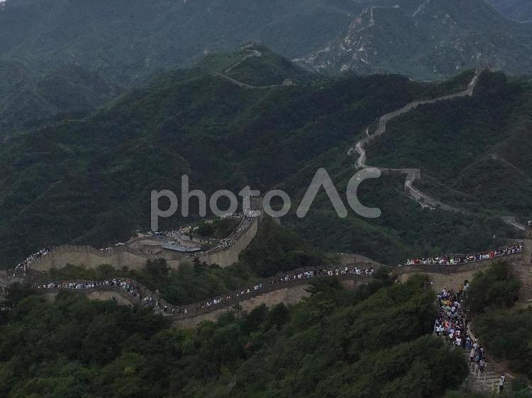 万里の長城　八達嶺長城からの景色 八達嶺長城,万里の長城,世界遺産の写真素材