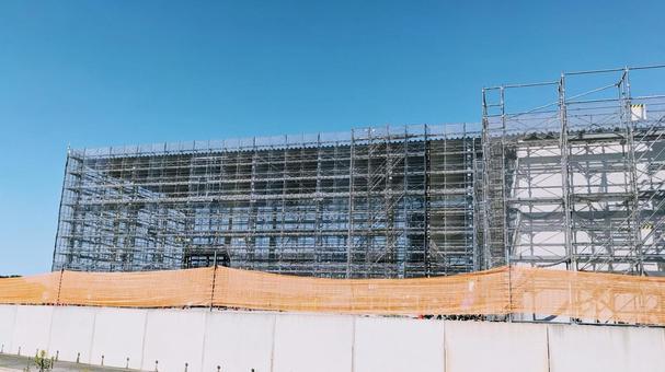 建設中の中規模工場 建設中の中規模工場 中規模,施設,途中の写真素材