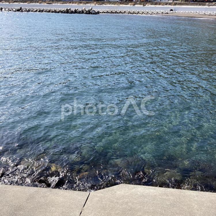 　海 海面,海,コンクリートの写真素材