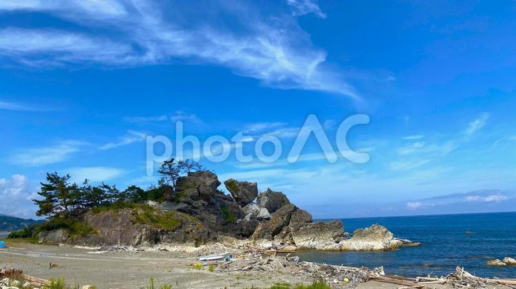 夏の奥能登　外浦の風景：2 能登,奥能登,珠洲の写真素材