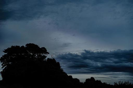Photo, mountain, woods, breaking dawn, 