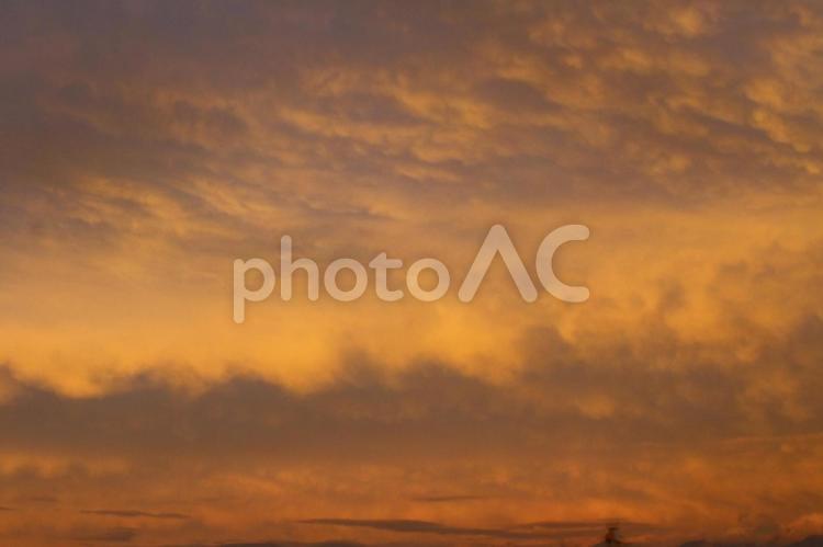 夕暮れの空 夕焼け,夕方,夕暮れの写真素材
