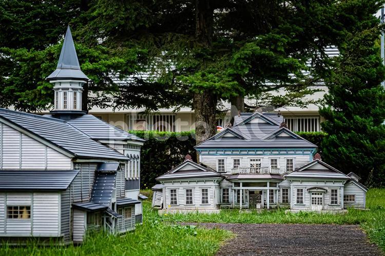青森県　弘前市　ミニチュア建造物 青森,青森県,観光の写真素材