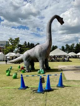 福井県庁での祭り 恐竜のバルーン 福井県庁での祭り 恐竜のバルーンの写真