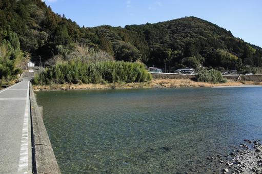 高知県いの町 名越屋沈下橋 高知県いの町 名越屋沈下橋 名越屋沈下橋,沈下橋,橋の写真素材