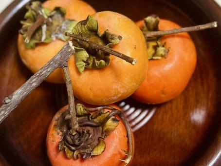 柿の収穫 柿,秋の味覚,収穫の写真素材