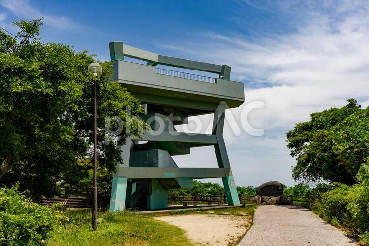 潮見公園の展望台 潮見公園,福岡,志賀島の写真素材