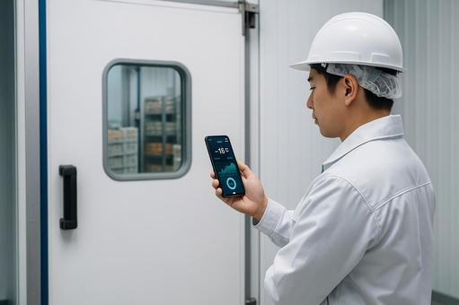 食品IoT冷凍庫管理冷凍庫前庫内温度監視 食品IoT冷凍庫管理冷凍庫前庫内温度監視の写真
