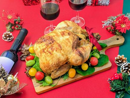 クリスマス（チキン＆ワイン）9の写真